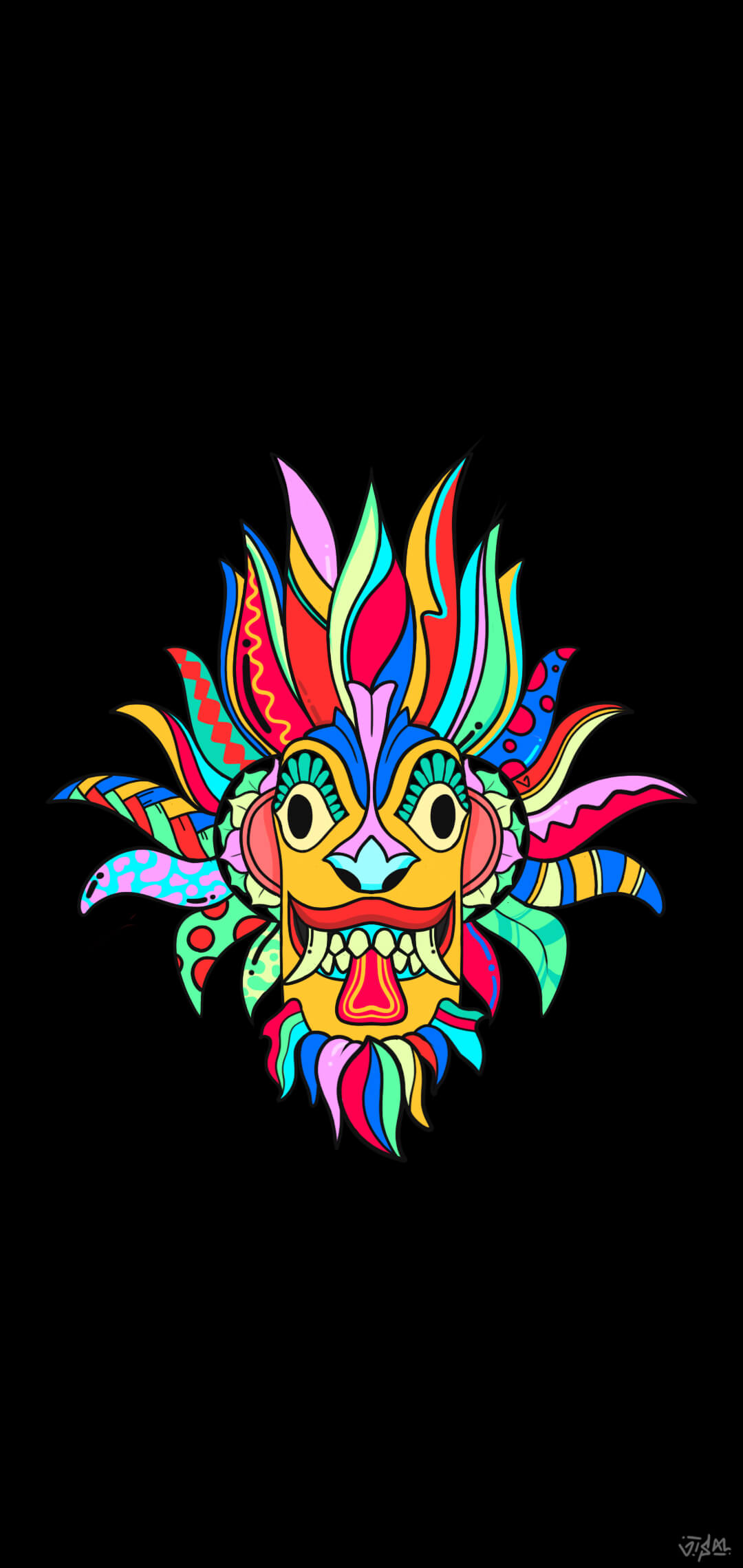 Raksha mask illustration 2